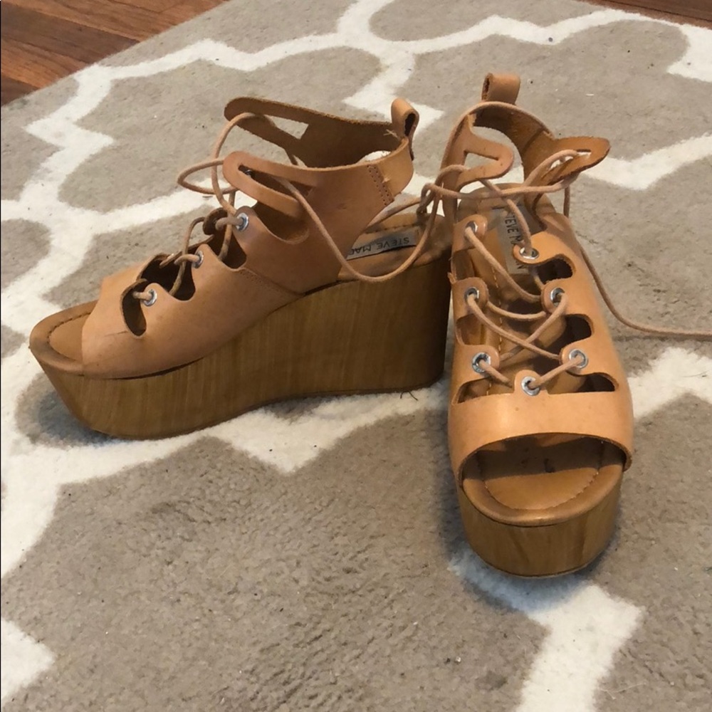 Steve madden platform wedges 37